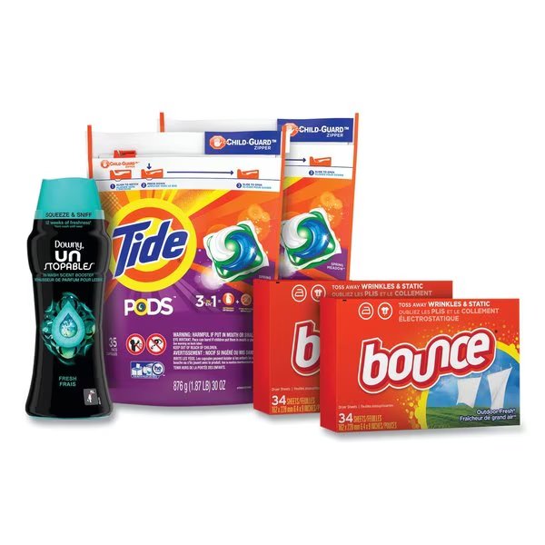 Laundry Detergent, 14.8 oz Bag; Box; Bottle, Pod; Sheet; Scent Beads, Tide, Mfr#: 12777
